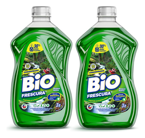 2 Detergente Bio Frescura Liquido Concentrado 3 Litros 