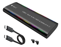 Comprar Cofre Case Disco Ssd M.2 Nvme & Sata Usb-3.2 Usb-c Alum Led