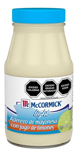 Aderezo De Mayonesa Mccormick Light Con Jugo De Limónes 775g