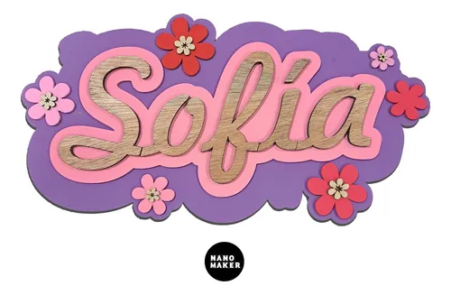 comprar Letrero Para Niña(o) Personalizado En Mdf Con Nombre