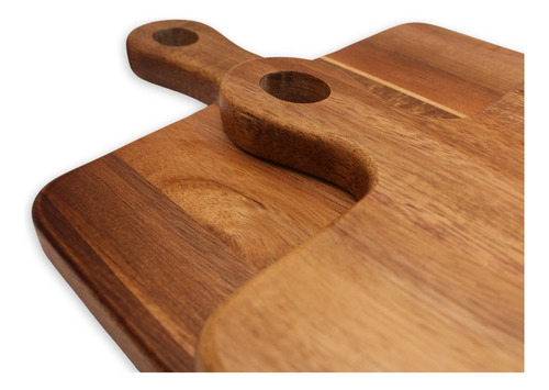 Set 2 Tablas Para Aperitivo De Madera De Acacia Kawi® Color Café