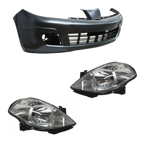 Faros Facia Defensa Delantera Nissan Tiida 2007 - 2020