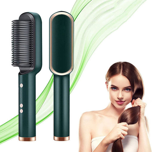 New Cepillo Alisador De Pelo Ajustable Con Iones Negativos.