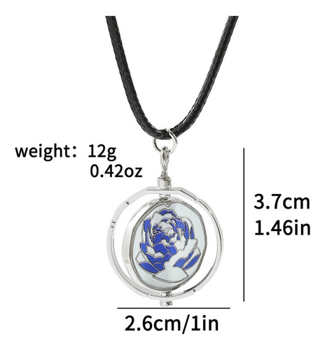 Zlj Collar Arcano Rosa Azul, Collar Arcano Giratorio
