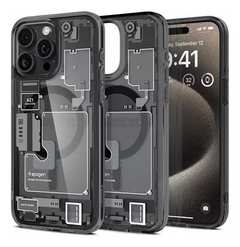  Spigen Funda delgada diseñada para iPhone 15 Pro Max (2023),  [protección de grado militar] - Abyss Green : Celulares y Accesorios