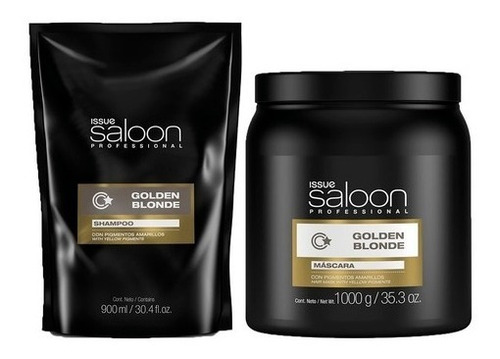 Kit Shampoo Mascara Golden Blonde Issue Saloon Professional