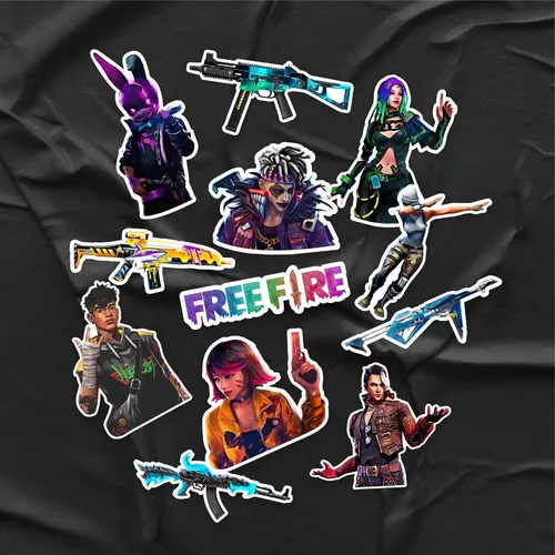 Adesivo decorativo free fire nome pequeno