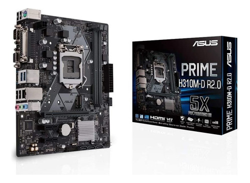 Placa base Asus Prime H310m-d R2.0, Intel Lga 1151, Matx DDR4, color negro
