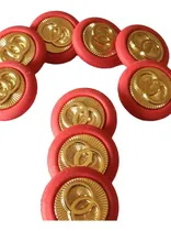 Comprar Antigua Casa De Botones Botones Doble Luna T 25-a Rojo X6