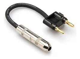 Hosa Cable Bnp-116bk 1/4 Inch To Banana Plug Speaker Ada Aac