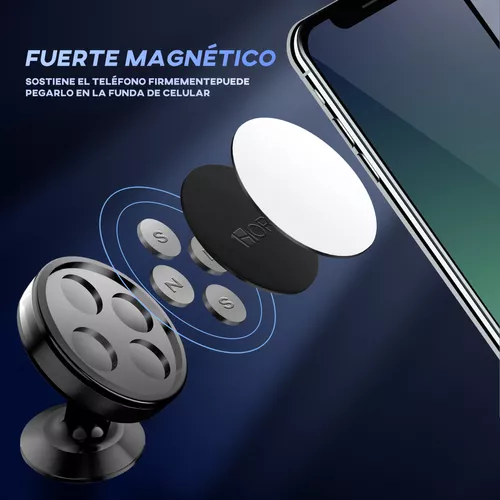 Soporte Celular Auto Magnético de Imán Soporte de teléfono para coche 1hora  PJ093