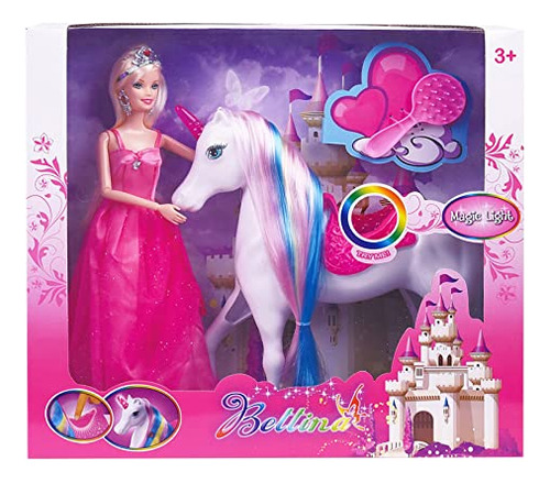Miokidzfun Princess Doll And Magic Light Unicorn K1lx0
