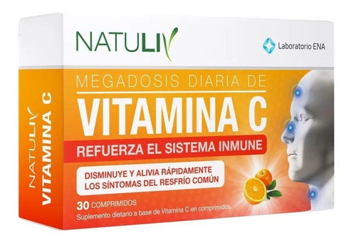 Natuliv Vitamina C Aumenta Sistema Inmunológico 30 Comp