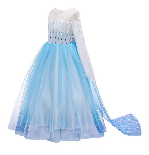 Imagem 3 de 9 de Vestido Infantil Elsa Filme Frozen 2 Fantasia Completa 4 Pçs