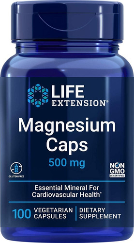 Magnesio En Cápsulas 500 Mg 100 Días