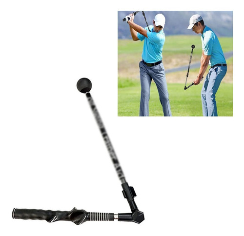 Alivim Entrenador Swing Golf Palo Ayuda Plegable Para Negro