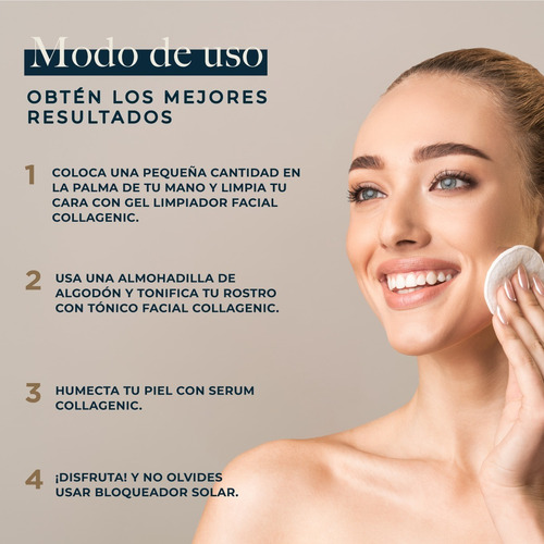Imagen 6 de 8 de Gel Limpiador Facial 480ml Colágeno Vitamina C Y Hialurónico