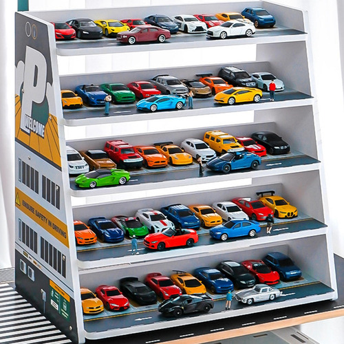 1:64 Modelo De Carro De Exposição Estacionamento 3 Camadas
