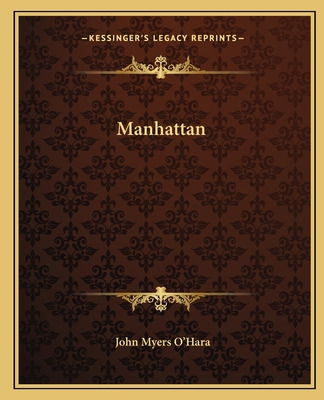 Libro Manhattan - O'hara, John Myers