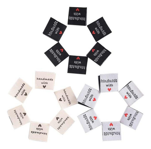100 Etiquetas De Ropa Etiquetas Hechas A Mano Tela Lavable