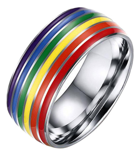 Lgbt Pride 8 Mm Iris De Acero Inoxidable