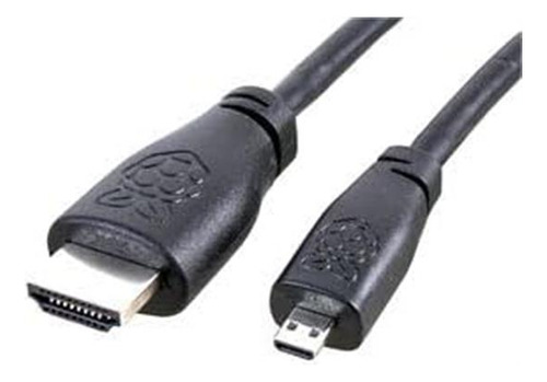 Cable Oficial Raspberry Pi 4 Micro-hdmi A Hdmi Largo 2m Negr