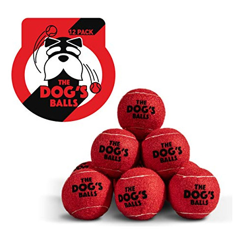 The Dog's Balls, Pelotas De Tenis Para Perros, Paquete De 12