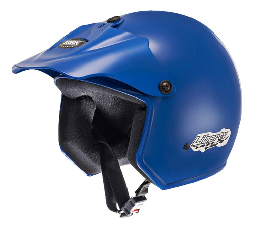 Casco Abierto Azul Para Moto M -  Aprobado - Biela Motos 