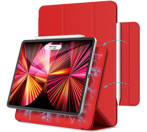 Funda Jetech Para iPad Air 5th Gen 10.9 2022 Magnetico Rojo
