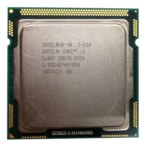 Procesador gamer Intel Core i3-530 BX80616I3530  de 2 núcleos y  2.93GHz de frecuencia con gráfica integrada