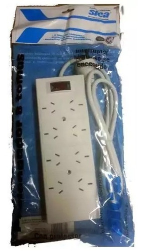 Imagen 4 de 6 de Prolongador Zapatilla 8 Tomas + 1,5 Mts De Cable Sica *e631*