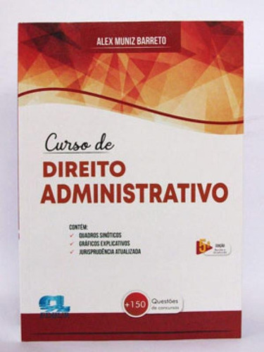 Curso De Direito Administrativo - 2019, De Barreto, Alex Muniz. Editora Edijur, Capa Mole Em Português