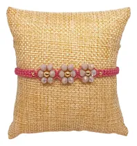 Comprar Pulsera Para Mujer, Hilo Fucsia, Flores - Joyas Lucyana