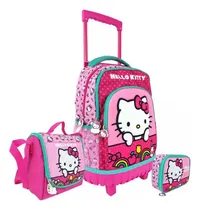Comprar Set Hello Kitty Mochirueda+lonchera+cartuchera Scool