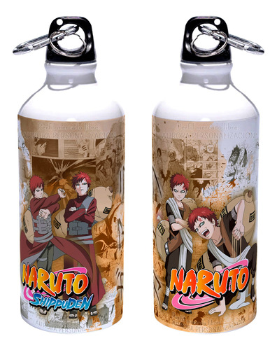 Caramañola Naruto Botella Aluminio 600ml Anime Gaara