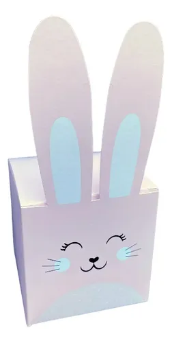 comprar Caja Box Cubo Conejo Pascua 10x10x10 Huevitos Chocolate X 10