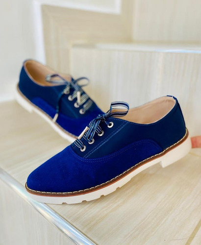 Mocasin Envio Gratis Lindo Diseño Azul Perfecto Juvenil