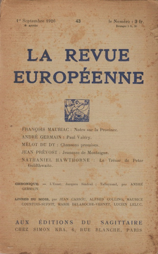 Revista / La Revue Européenne N° 43 ( 1926 )