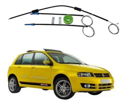 Kit Reparo Maquina Vidro Dianteiro Fiat Stilo 4 Portas