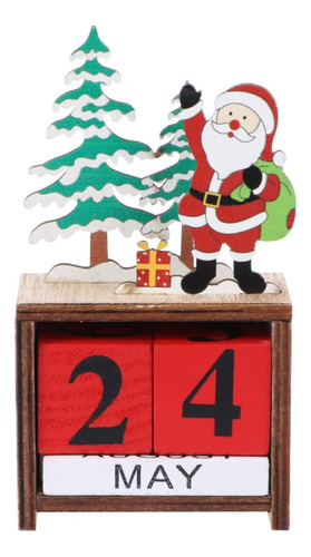 Calendario Perpetuo Navidad De Madera Decorativo