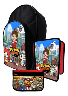 Kit Mochila+ Carpeta+ Cartu De Yo Kai Watch #232