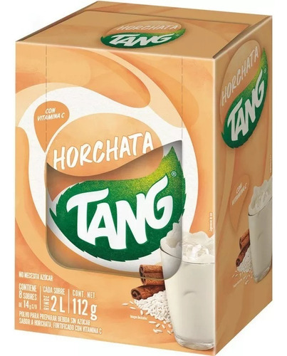 Jugo de horchata Tang en polvo 14 g pack x 8