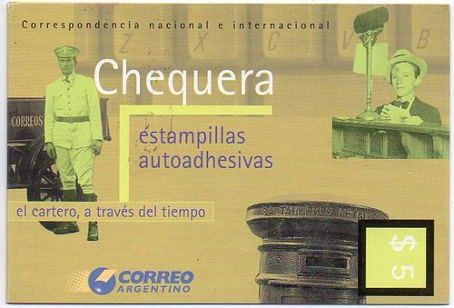 Argentina 1998 - Chequera De $5 Corte Ondulado, Jac Verde