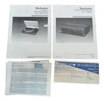 Comprar Lote Manuales Technics Tocadiscos Amplificador