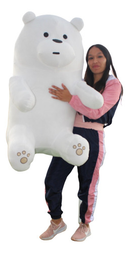 Oso Polar Sentado Escandaloso Peluche Ultrasuave X 1 Mt