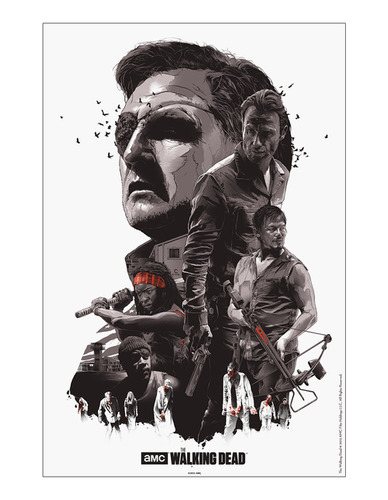 Poster Papel Fotografico Serie The Walking Dead Cuarto 80120