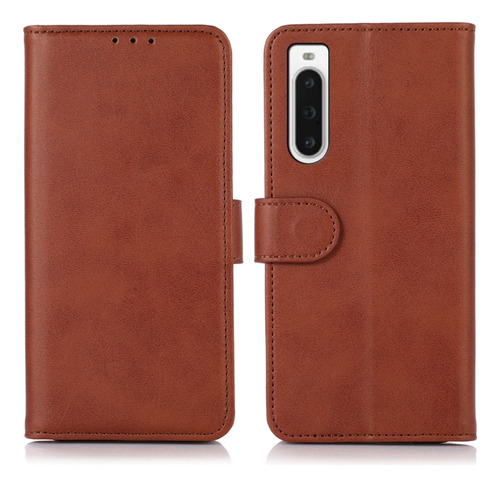 Cow Texture Leather Case For Sony Xperia 10 V