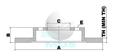 Disco De Freio Traseiro Focus 09/ Tds Mds D36d