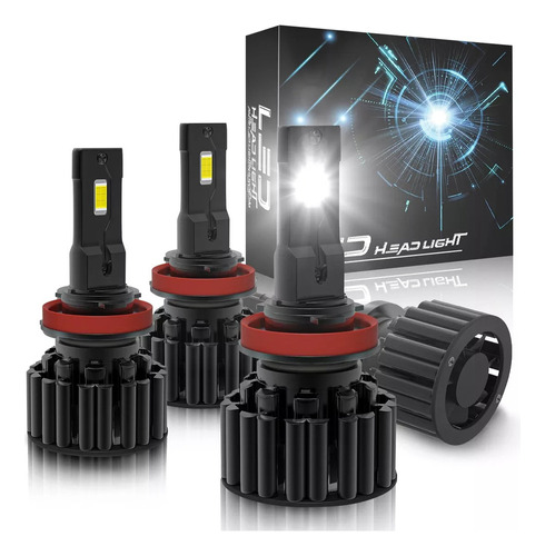 H11 Delanteros Auto Faros Bombillas Led Luz Canbus Alta Baja