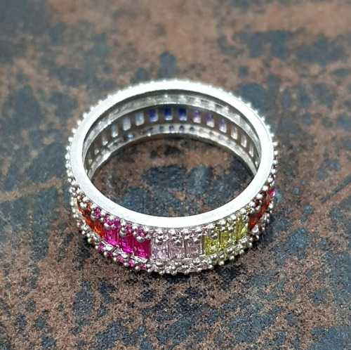 Anillo Turco Plata 0.925 Churumbela Circonias Estambul Joya